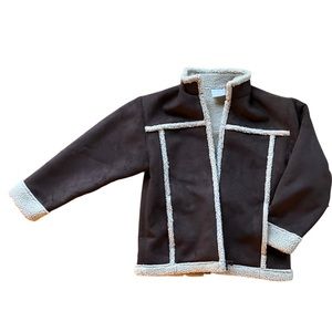 Hanna Andersson Size 130 (US 8) Shearling Jacket Brown
